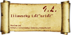 Illavszky László névjegykártya