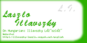 laszlo illavszky business card